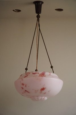 Art Deco Pink Opaline Glass Pendant, Denmark, 1930s-MXF-1820500