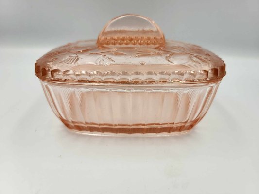 Art Deco Pink Sugar Bowl or Chocolate Box-CAQ-965113