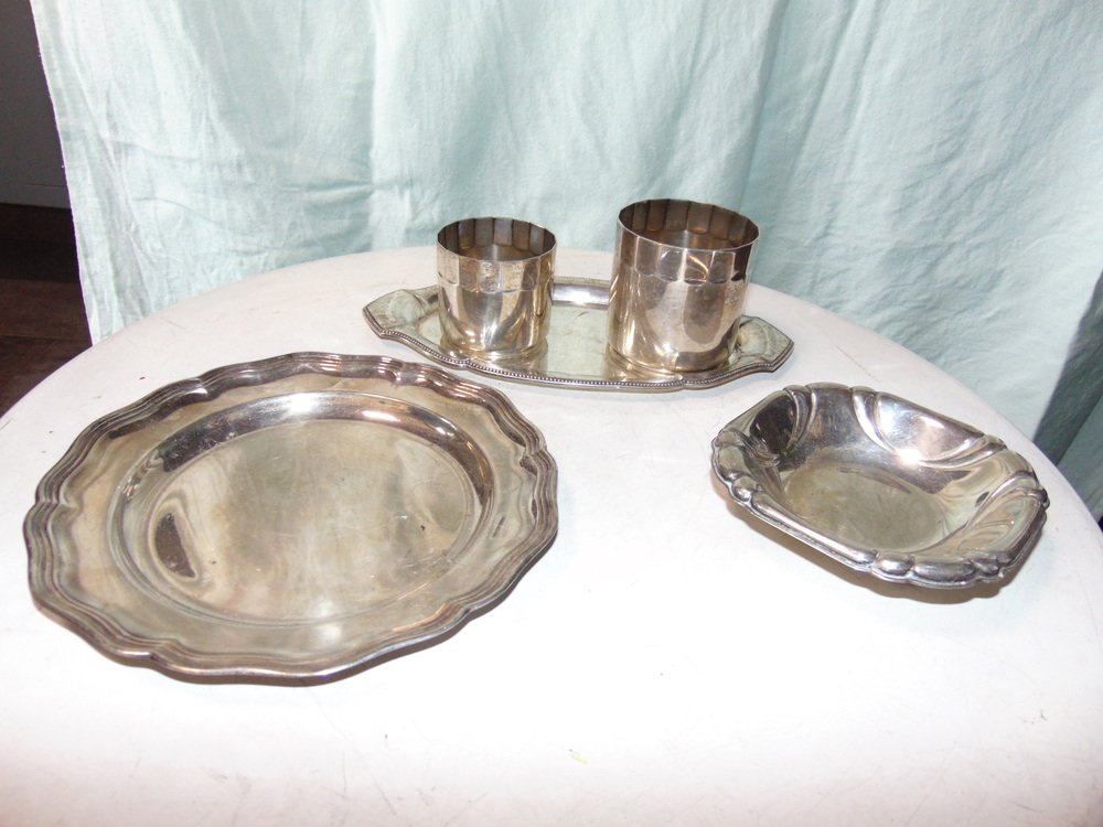 Art Deco Plates, 2 Trays, Plate, 2 Containers, Price for 5 Pieces, Set of 5