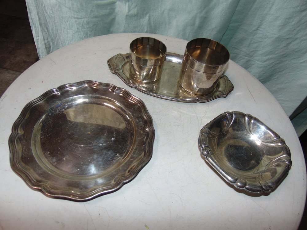 Art Deco Plates, 2 Trays, Plate, 2 Containers, Price for 5 Pieces, Set of 5