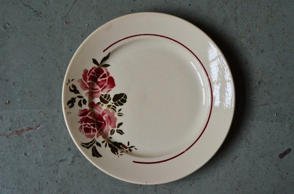 Art Deco Plates from Badonviller, France, 1940s, Set of 12-AIU-1431145