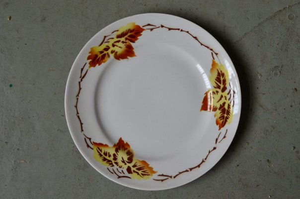 Art Deco Plates from Moulin Des Loups, 1950s, Set of 6-AIU-1399269