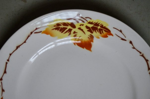 Art Deco Plates from Moulin Des Loups, 1950s, Set of 6-AIU-1399269