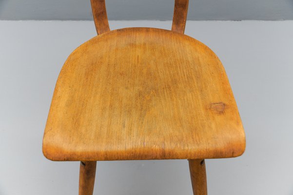 Art Deco Plywood Architects Chair, 1940s-KQB-1741756