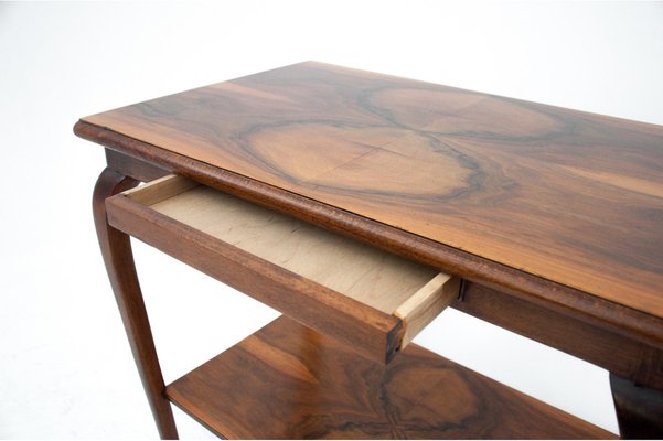 Art Deco Polish Walnut Table, 1960s-BXB-1169631