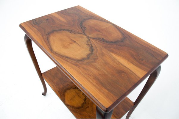 Art Deco Polish Walnut Table, 1960s-BXB-1169631