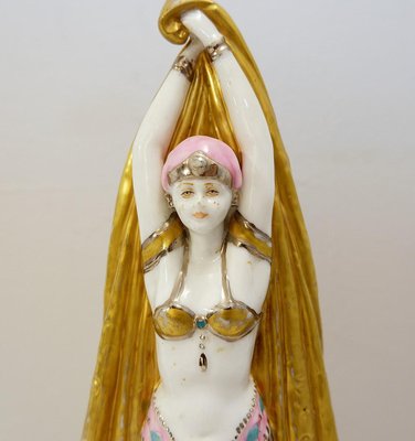 Art Deco Porcelain Antinea Statue-NYF-2019247