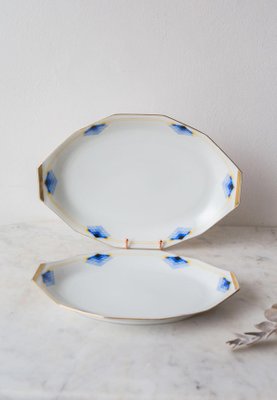 Art Deco Porcelain Plates, Set of 2-JWI-1048570