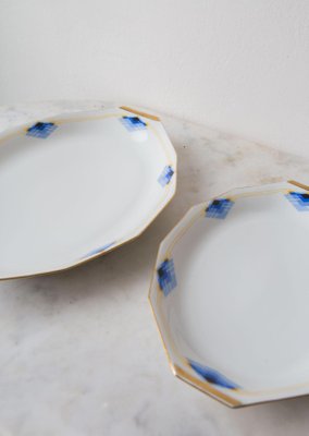 Art Deco Porcelain Plates, Set of 2-JWI-1048570