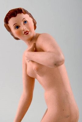 Art Deco Porcelain Royal Dux Naked Woman, 1930s-AR-609700