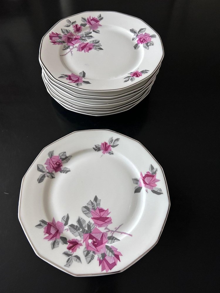 Art Deco Porcelain Service from Mc & Cie, 1930s, Set of 30