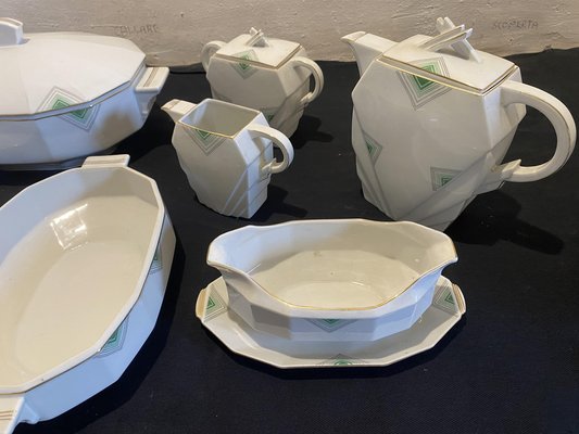 Art Deco Porcelain Tableware Set, Set of 8-BAD-1123099