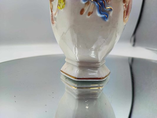 Art Deco Porcelain Vase with Flowers, 1920s-CAQ-1802370