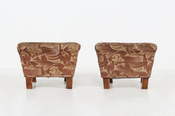 Art Deco Poufs, 1930s, Set of 2-YSY-1140201