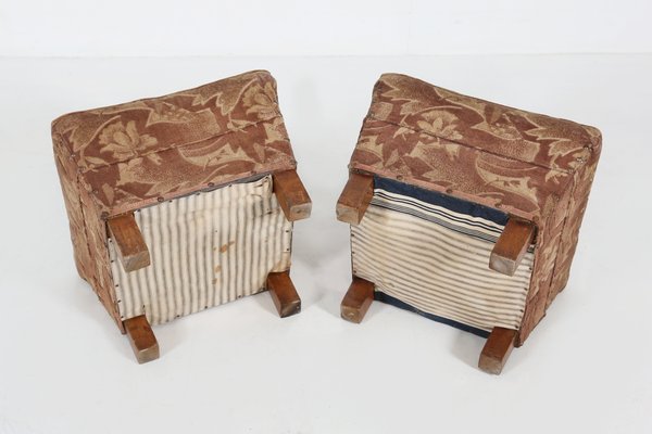 Art Deco Poufs, 1930s, Set of 2-YSY-1140201