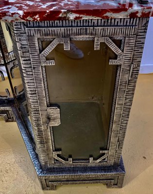 Art Deco Psyche Mirror in Wrought Iron, 1930s-EQU-1417572