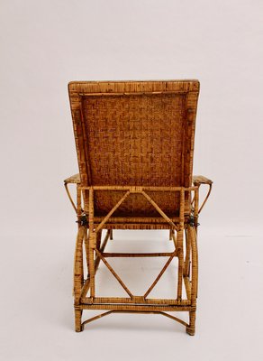 Art Deco Rattan Chaise Lounge from Perret & Vibert, France, 1920s-NB-982664