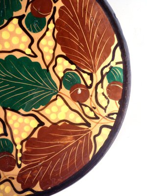 Art Deco RBC Oak Leaf Plates by Bini & Carmignani, 1920s, Set of 6-GKB-841356