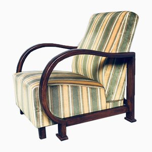 Art Deco Reclining Bentwood Lounge Chairs, 1930s, Set of 2-RQV-944721