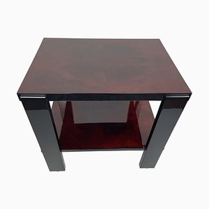 Art Deco Rectangular Side Table in Veneer & Black High-Gloss Lacquer, Paris, 1930s-VMP-1257940