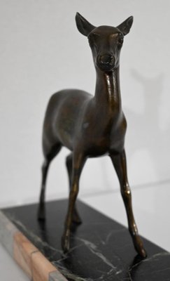 Art Deco Regulation of a Doe Sculpture-RVK-1338282