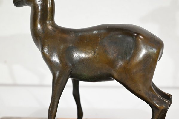 Art Deco Regulation of a Doe Sculpture-RVK-1338282