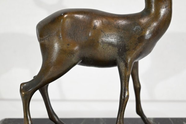 Art Deco Regulation of a Doe Sculpture-RVK-1338282