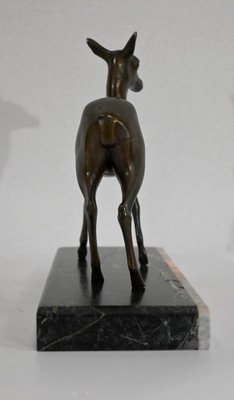 Art Deco Regulation of a Doe Sculpture-RVK-1338282