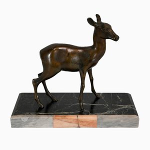 Art Deco Regulation of a Doe Sculpture-RVK-1338282