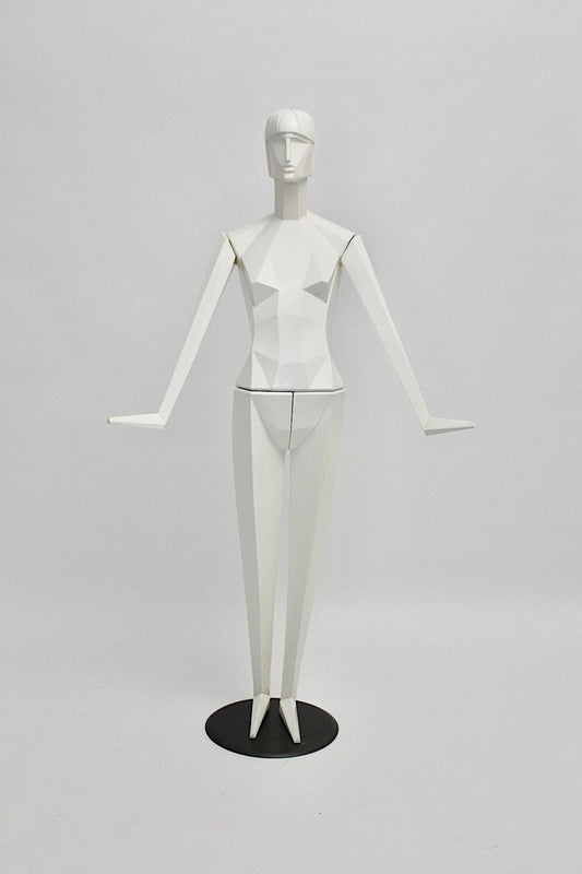 Art Deco Revival White Mannequin, France, 1980s