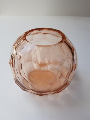 Art Deco Rosalin Crystal Spherical Vase, 1920s-QDP-660119