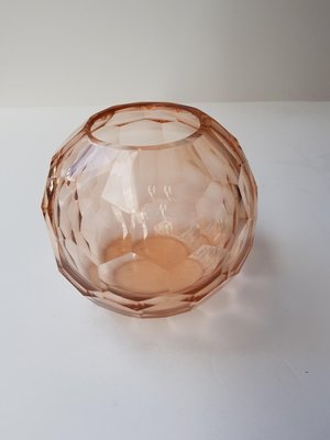 Art Deco Rosalin Crystal Spherical Vase, 1920s-QDP-660119