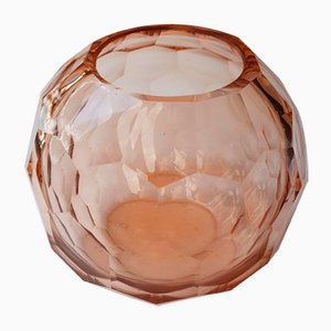 Art Deco Rosalin Crystal Spherical Vase, 1920s-QDP-660119