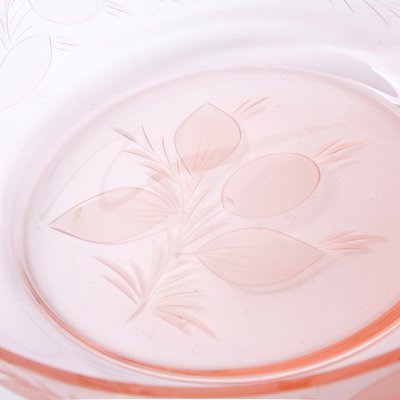 Art Deco Rosaline Glass Plate-FSD-1195798