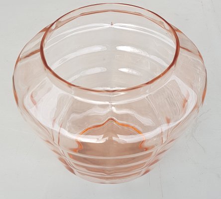 Art Deco Rosaline Glass Vase, 1920s