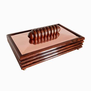 Art Deco Rosewood & Copper Box, 1930s-AWH-882346