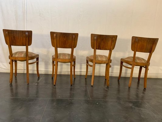 Art Deco Rosewood Dining Chairs, 1930s, Set of 4-IJR-546544