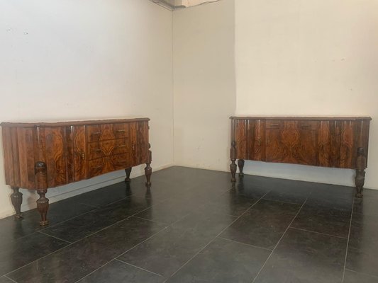 Art Deco Rosewood & Marble Dining Room Set, 1930s, Set of 10-IJR-870184