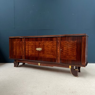 Art Deco Rosewood Sideboard in the style of Jules Leleu, 1930s-EAJ-2041787