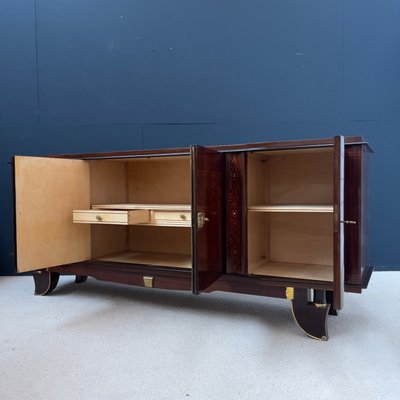 Art Deco Rosewood Sideboard in the style of Jules Leleu, 1930s-EAJ-2041787