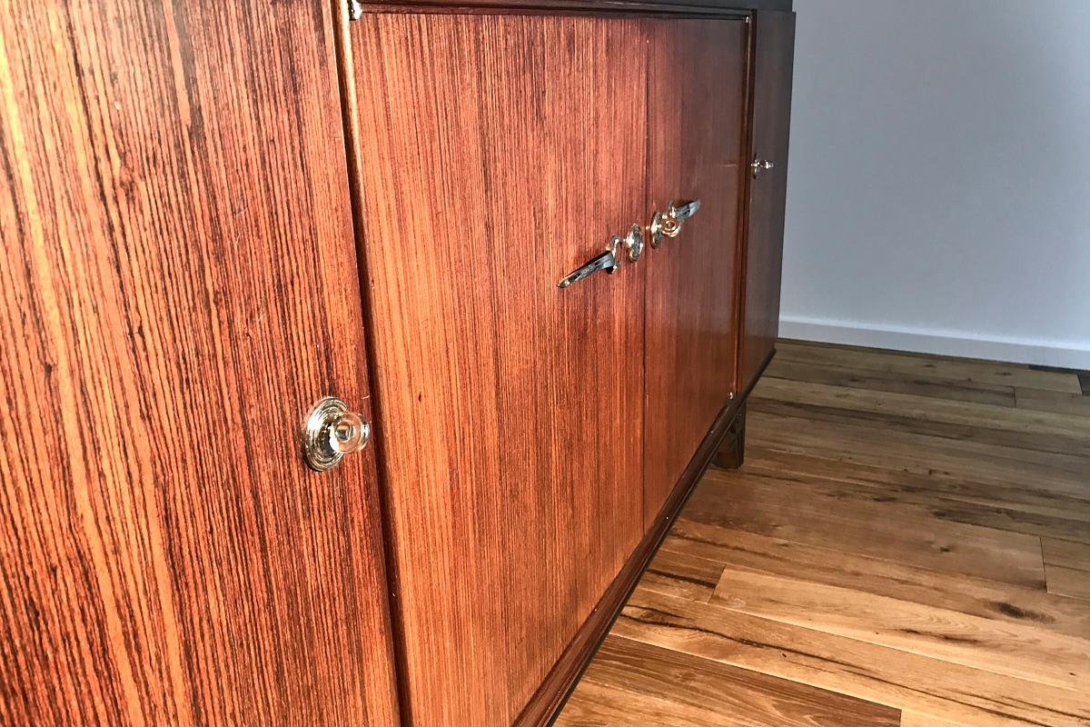 Art Deco Rosewood Sideboard on Foot, France, 1920s