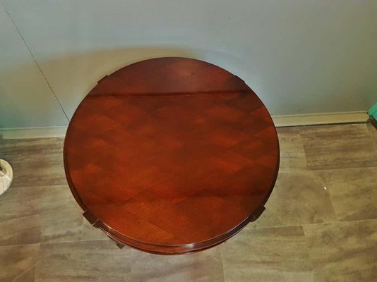 Art Deco Round Center Table by Jules Leleu, France, 1930s-POM-847619