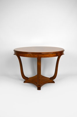 Art Deco Round Pedestal Table in Walnut Veneer, 1930s-XNH-1156338