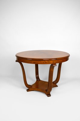 Art Deco Round Pedestal Table in Walnut Veneer, 1930s-XNH-1156338