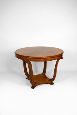 Art Deco Round Pedestal Table in Walnut Veneer, 1930s-XNH-1156338