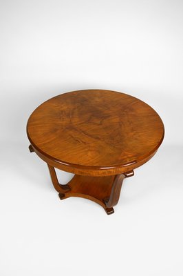 Art Deco Round Pedestal Table in Walnut Veneer, 1930s-XNH-1156338