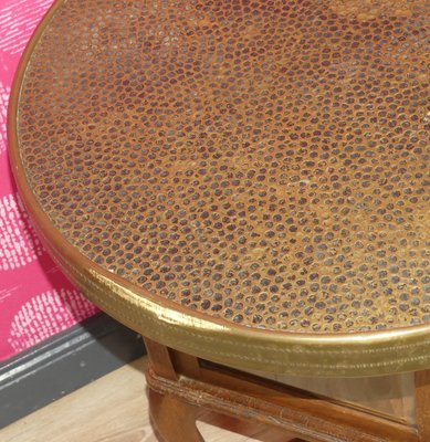 Art Deco Round Side Table in Brass, 1920s-AFE-2028373