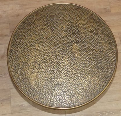 Art Deco Round Side Table in Brass, 1920s-AFE-2028373