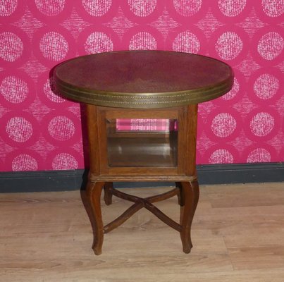 Art Deco Round Side Table in Brass, 1920s-AFE-2028373