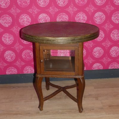 Art Deco Round Side Table in Brass, 1920s-AFE-2028373